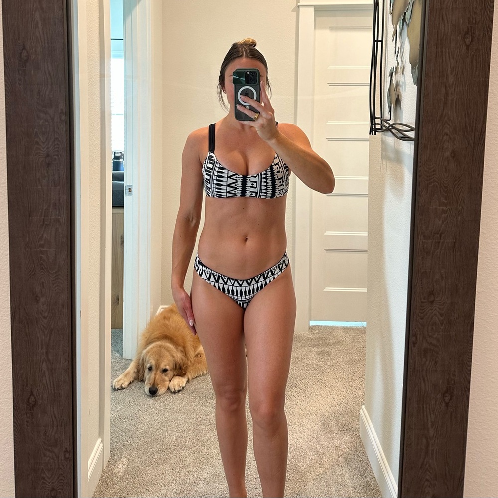 Black and white bikini
